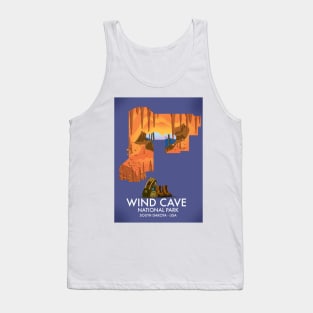 Wind Cave South Dakota USA travel poster Tank Top